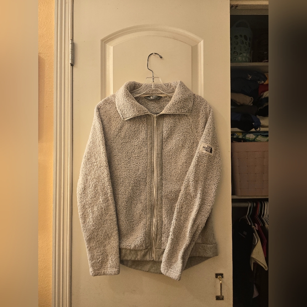 The North Face Womens Zip Up Fleece Jacket Sz Small Gray
